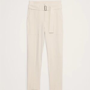 Banana Republic - Elegant Cream Women's Belted Trousers